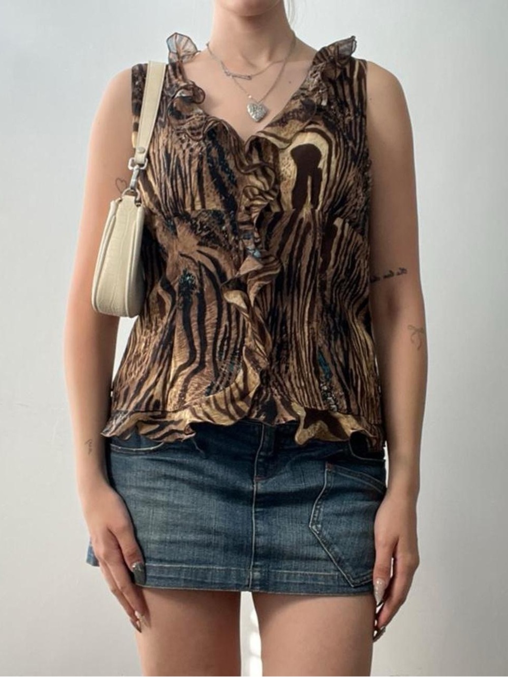 Size 12 Y2k Animal Print Tank Top